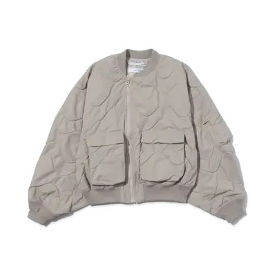 F/CE. Quilt-Like Bomber Jacket "Greige"