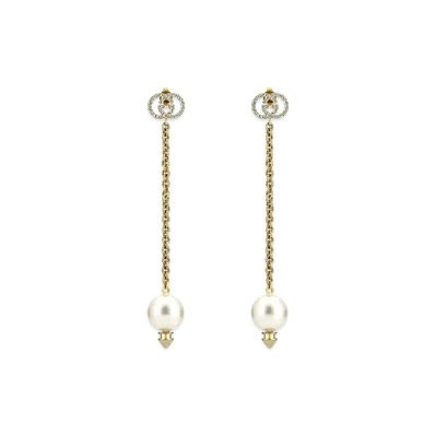 GUCCI Interlocking G Earrings With Pearl