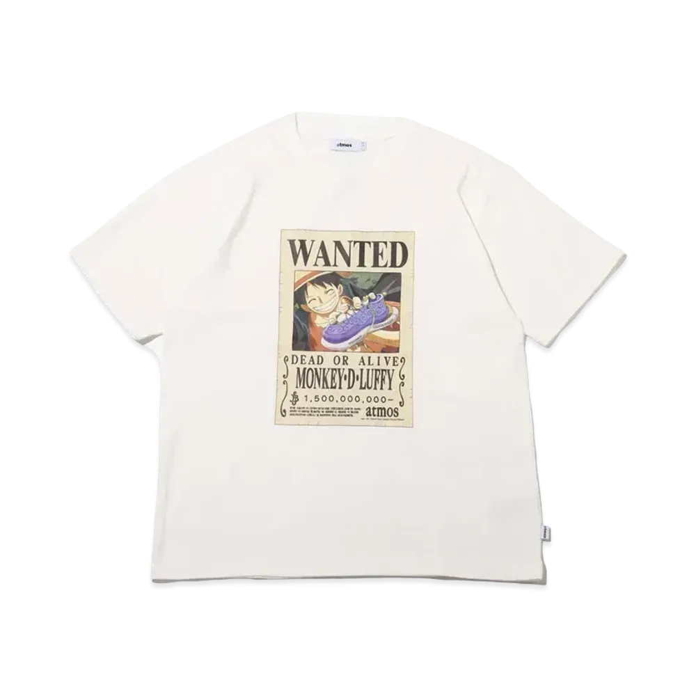 atmos x ONEPIECE Wanted Poster T-shrts (Luffy) "White"