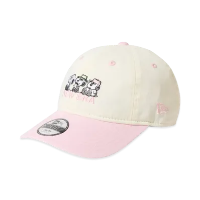 NEW ERA x PEANUTS Youth 9TWENTY Snoopy Olaf Spike Kids "Chrome White/Pink"