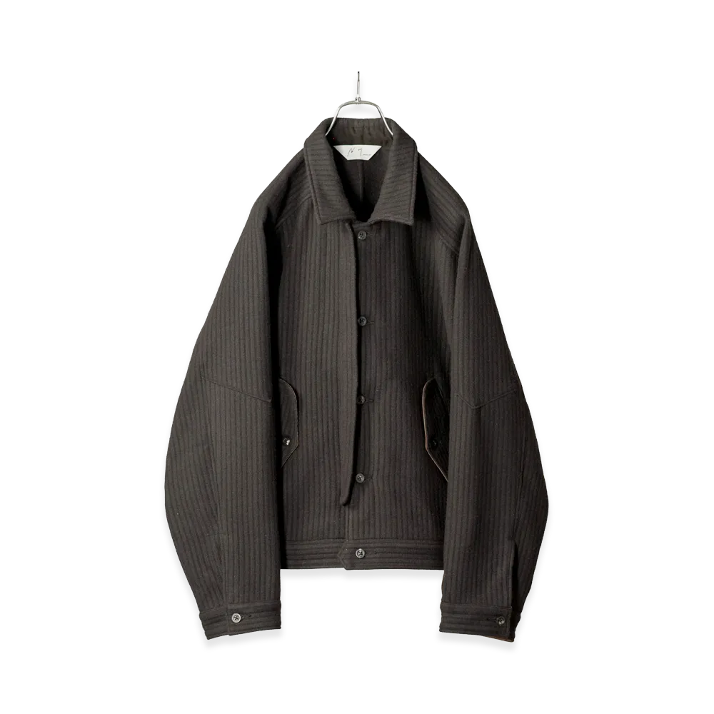 ANCELLM 140'S Wool Pique Jacket "Black"