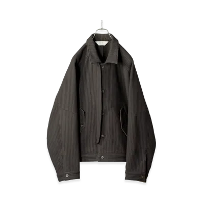 ANCELLM 140'S Wool Pique Jacket "Black"