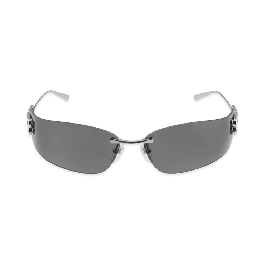 BALENCIAGA Women's Gossip D-Frame Sunglasses "Silver"