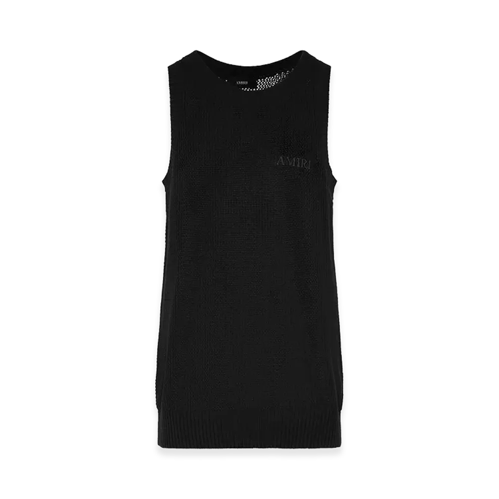 AMIRI Knit Mesh Cotton Tank Top "Black"