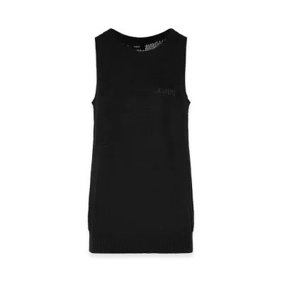 AMIRI Knit Mesh Cotton Tank Top "Black"