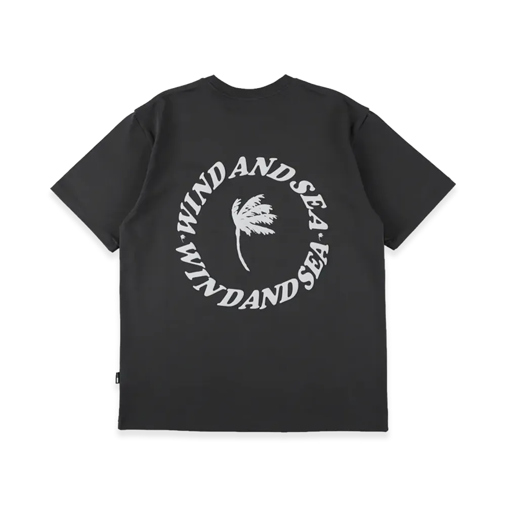 WIND AND SEA Palm Tree Logo S/S Tee "Charcoal"