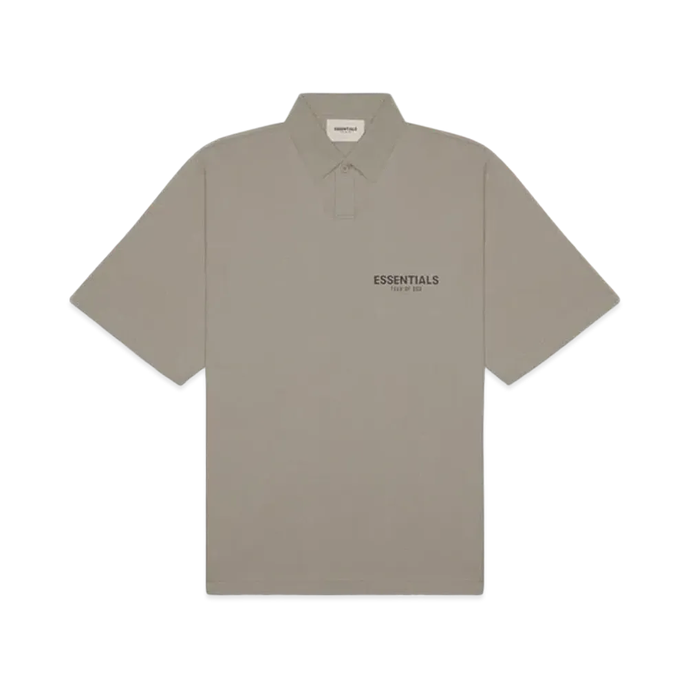 FEAR OF GOD ESSENTIALS Short Sleeve Boxy Polo "Taupe"