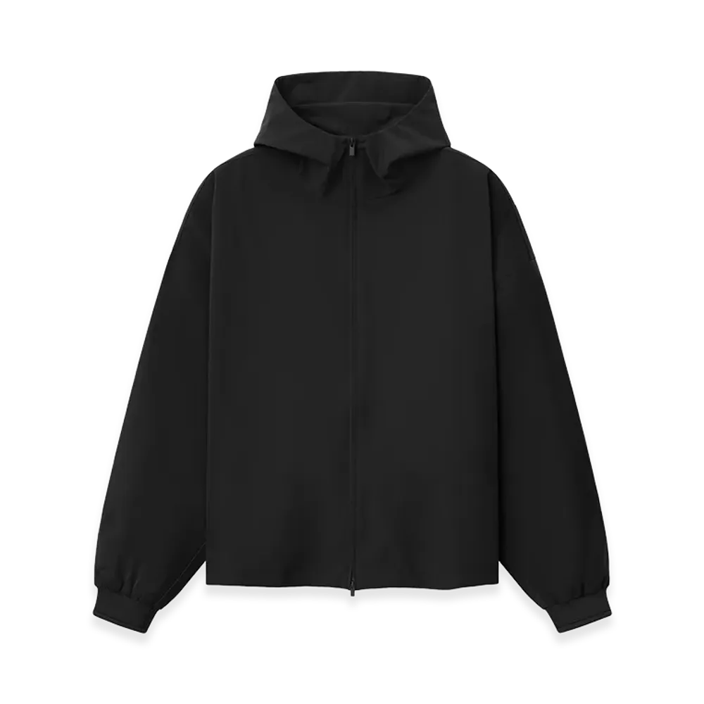 FEAR OF GOD ESSENTIALS Full Zip Hooded Anorak "Vintage Black"