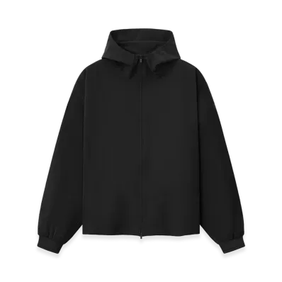 FEAR OF GOD ESSENTIALS Full Zip Hooded Anorak "Vintage Black"