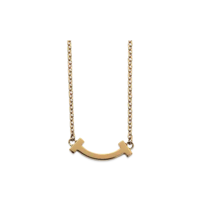 Tiffany & Co. T Smile Pendant Mini "Rose Gold"