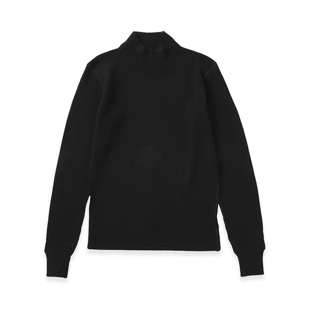 visvim Solar Waffle Skivvy L/S (Superfine) "Black"