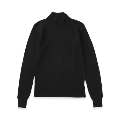 visvim Solar Waffle Skivvy L/S (Superfine) "Black"