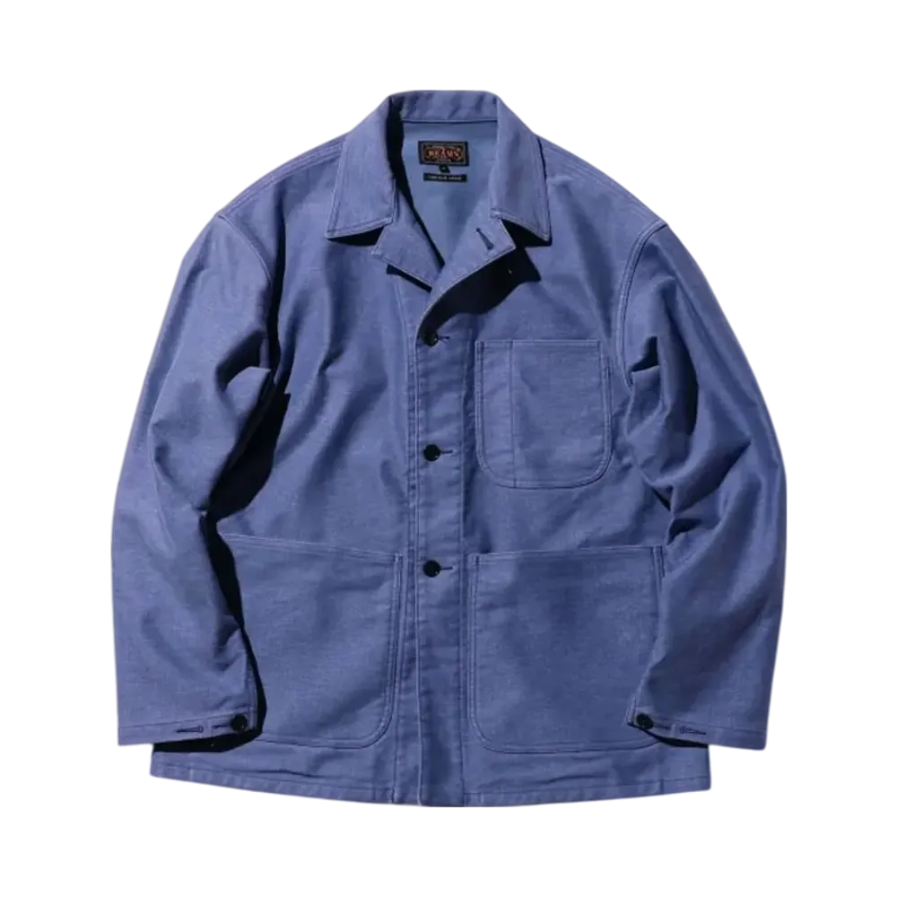 BEAMS MIL Chore Jacket Heavy Moleskin "Purple"