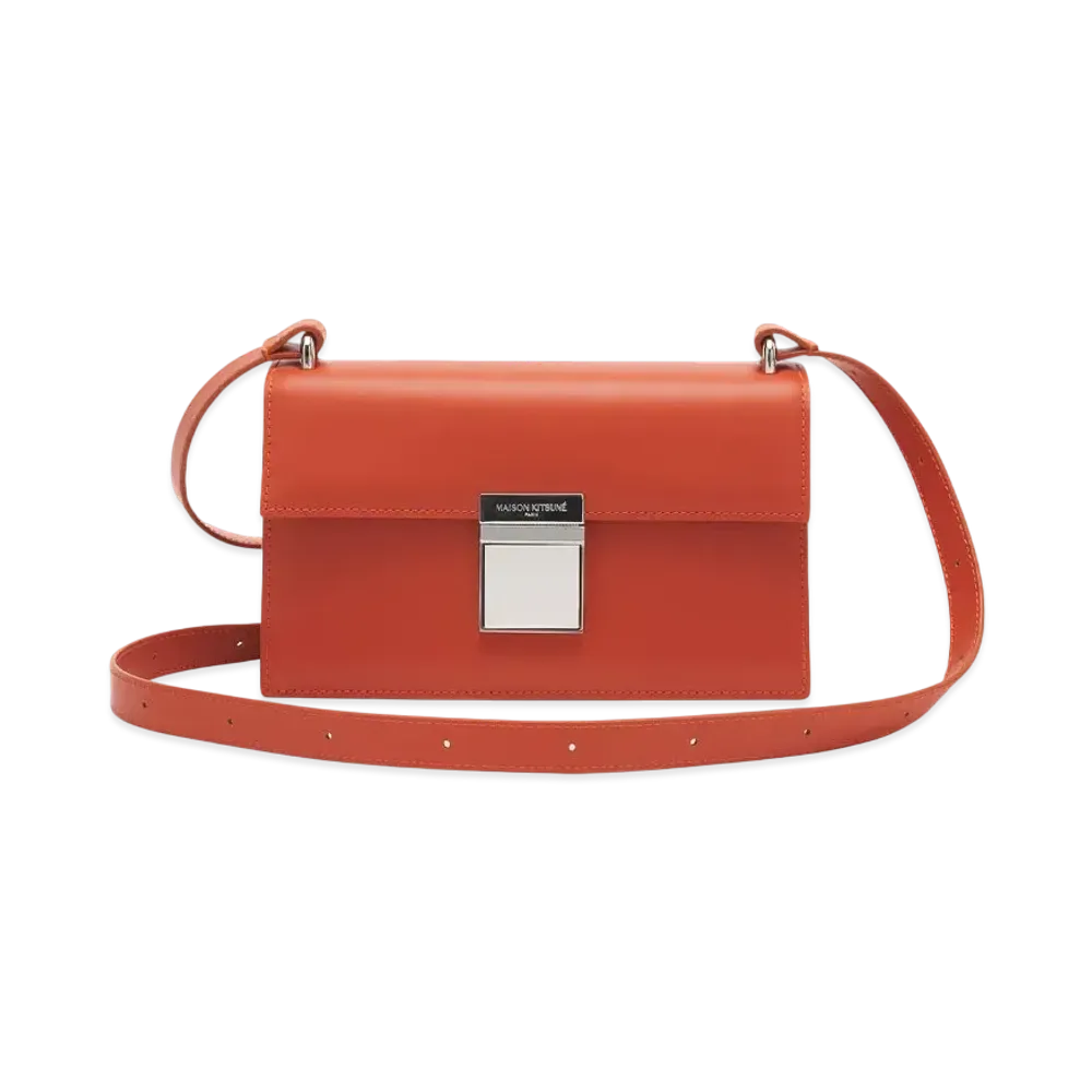 Maison Kitsune Preppy Baguette Bag "Autumn Red"