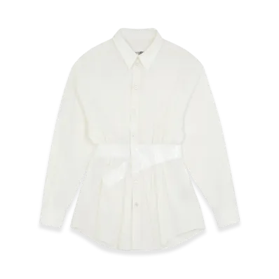 MM6 Maison Margiela Women's Taped Poplin Shirt "White"
