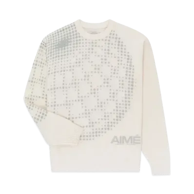 Aime Leon Dore x New Balance Geo Print Crewneck Sweater "White"