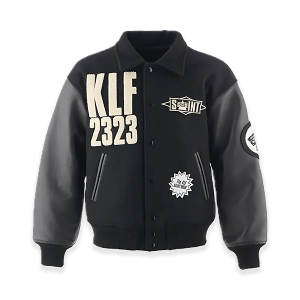 SAINT Mxxxxxx x The KLF Varsity Jacket "Black"