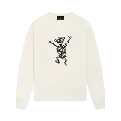 WE11DONE Bolt Teddy Knit Sweater "Ivory"