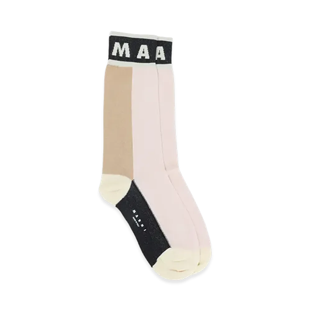 MARNI Women's Calzini Rosa In Cotone Color Block "Multicolor"