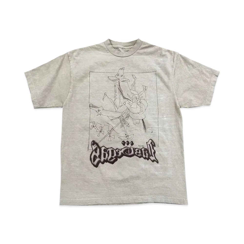 Travis Scott Cactus Jack x Ralph Steadman Sketch Tee "White"