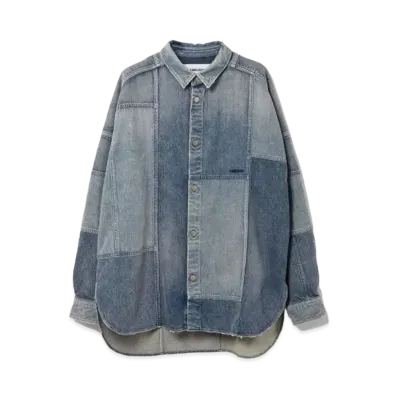 AMBUSH Patchwork Denim Shirt "Mid Blue"