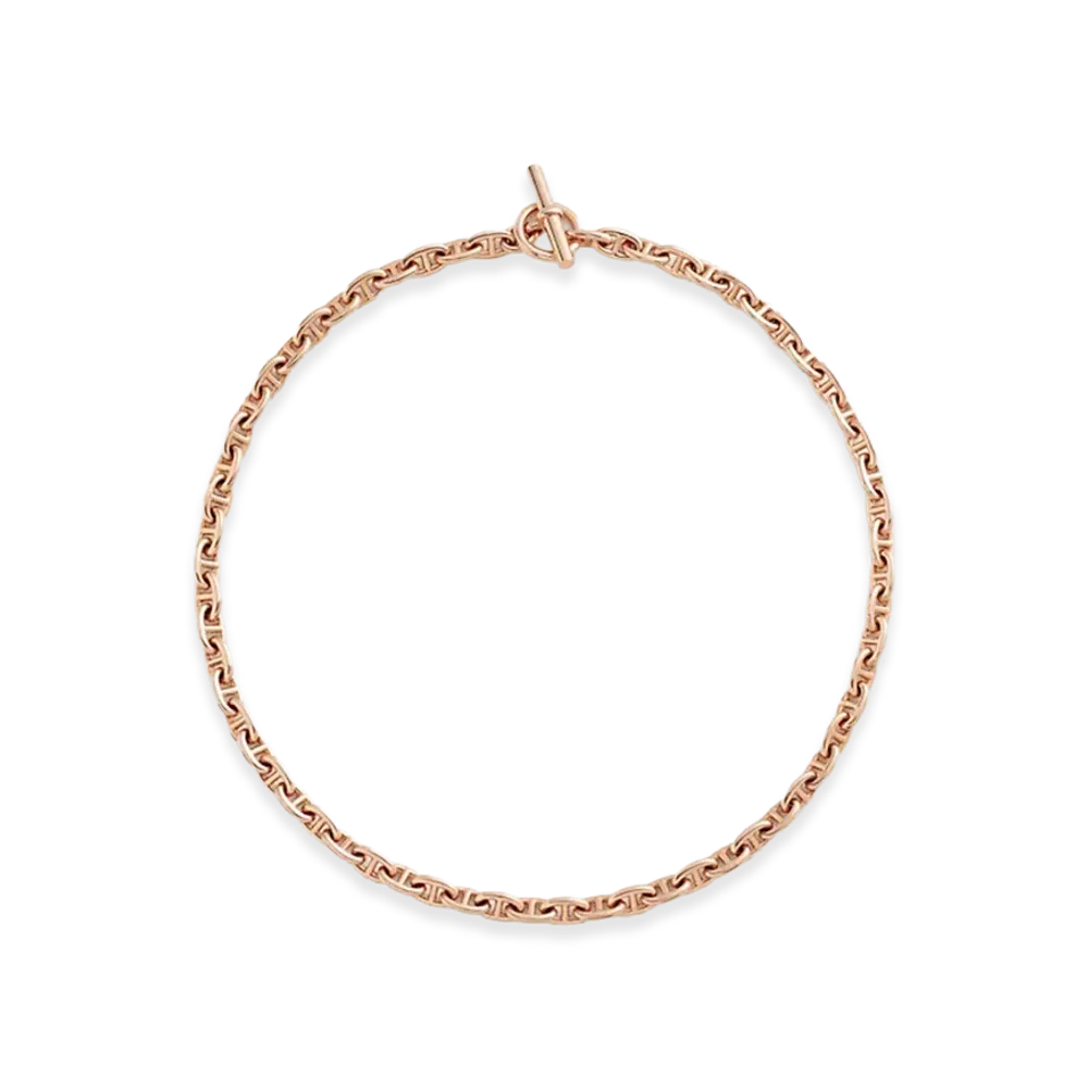 Hermes Chaine D'ancre Necklace TPM "Rose Gold"