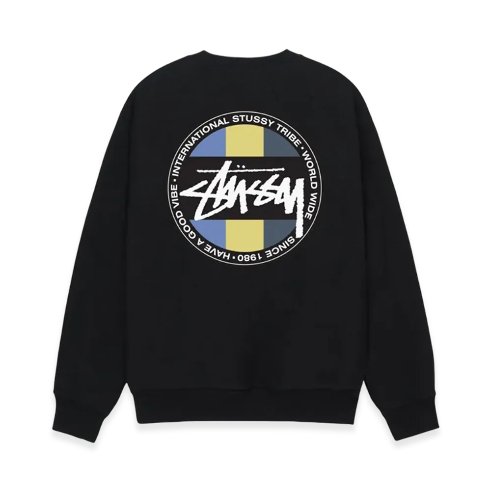 Stussy Classic Dot Crew "Black"