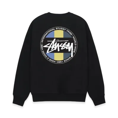 Stussy Classic Dot Crew "Black"