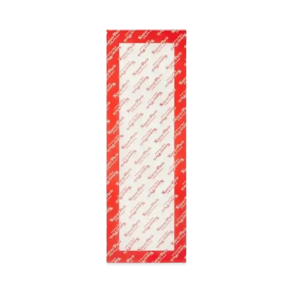 KENZO 'KENZOGRAM' Cotton Stole "Medium Red"