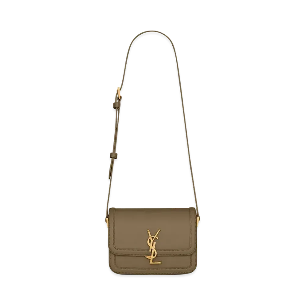 Saint Laurent Solferino Small Satchel In Box Saint Laurent Leather "Khaki Green"