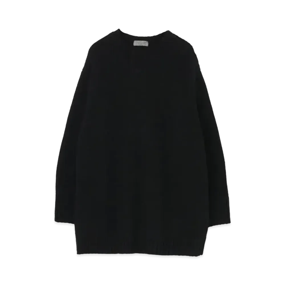 Yohji Yamamoto Pour Homme 3G PLATING PLAIN STITCH SHOULDER OPEN HENRY "Black"
