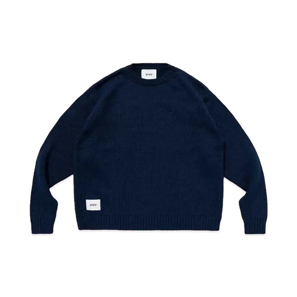 WTAPS CN 02 / Sweater / Poly. Sign "Navy"
