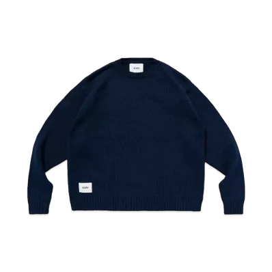 WTAPS CN 02 / Sweater / Poly. Sign "Navy"