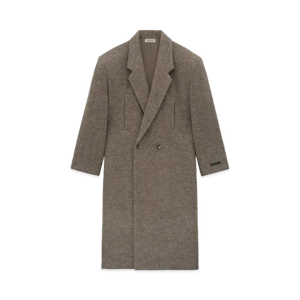 FEAR OF GOD Boiled Wool Relaxed Overcoat "Wood"