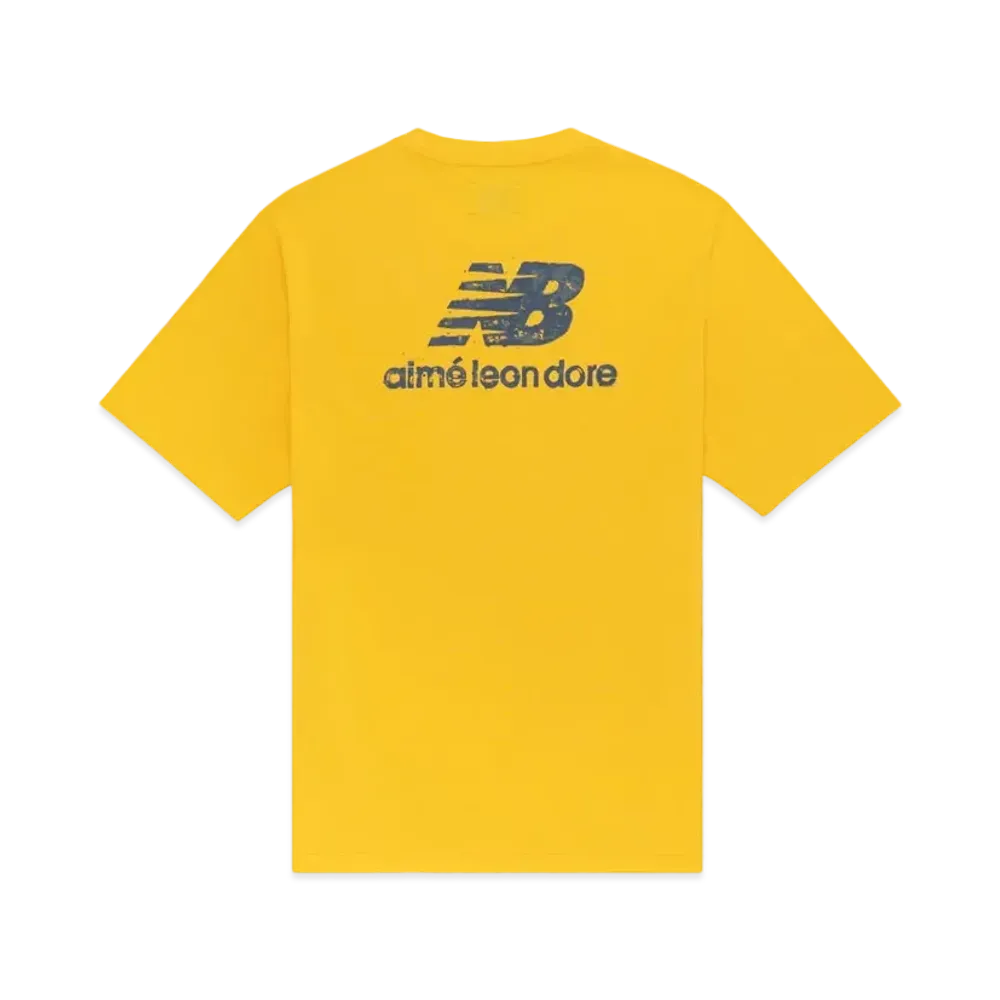 Aime Leon Dore x New Balance Garment Dyed Logo Tee "Yellow"