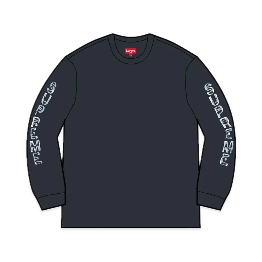 Supreme Cut Out L/S Top "Washed Navy"