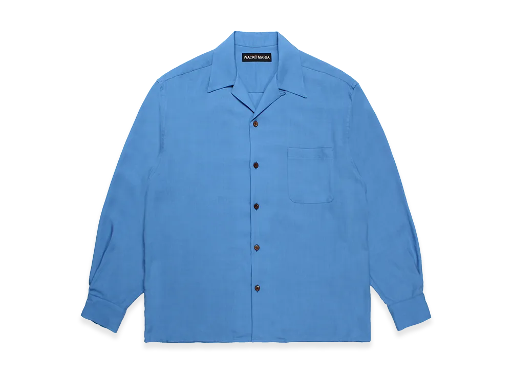 WACKO MARIA 50'S Open Collar Shirt "Blue"