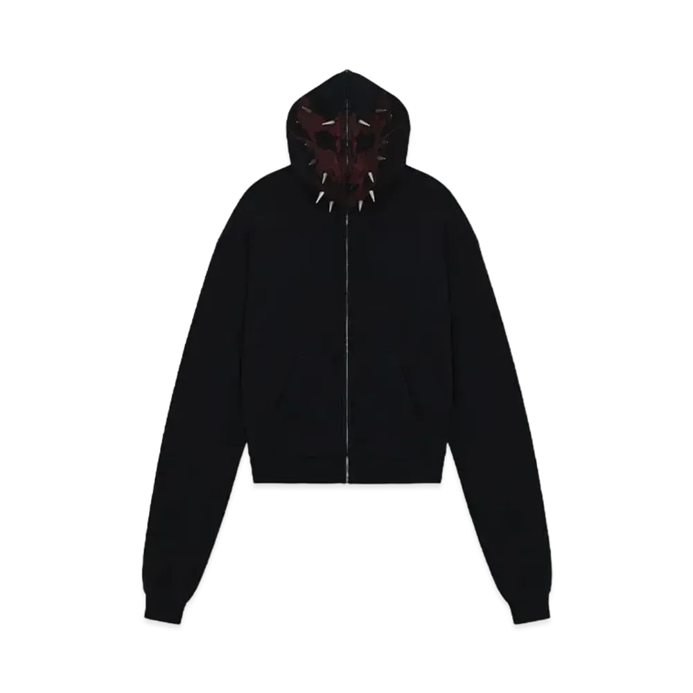 WE11DONE Full Zip-up Hoodie "Black"