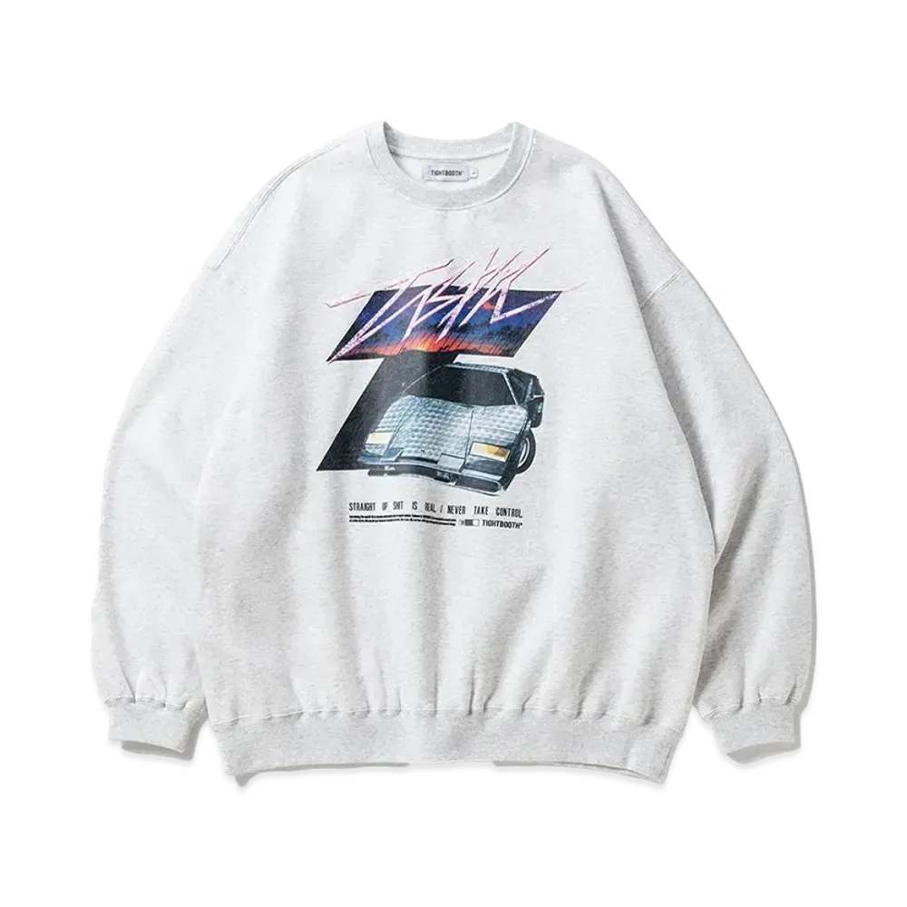 TIGHTBOOTH Initial T Crew Sweat Shirt "Ash"