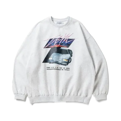 TIGHTBOOTH Initial T Crew Sweat Shirt "Ash"