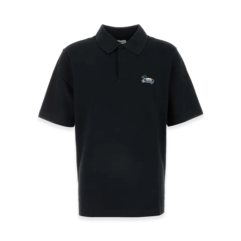 Burberry Slate Piquet Polo Shirt "Black"
