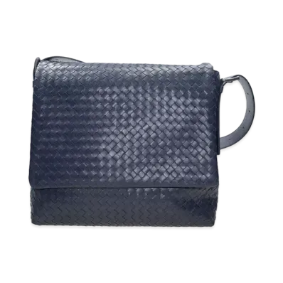 Bottega Veneta Lambskin Shoulder Bag "Blue"
