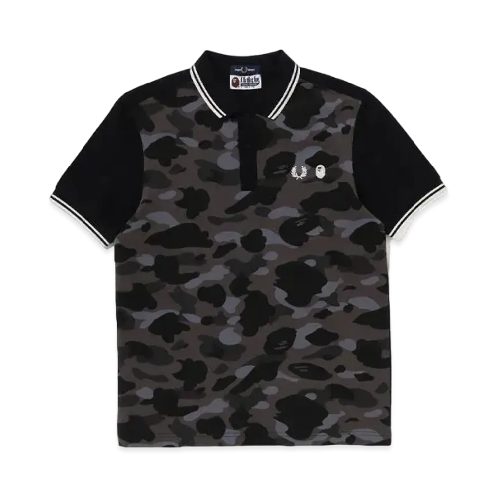 A BATHING APE x Fred Perry Color Camo Polo "Black"