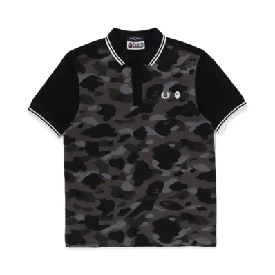 A BATHING APE x Fred Perry Color Camo Polo "Black"