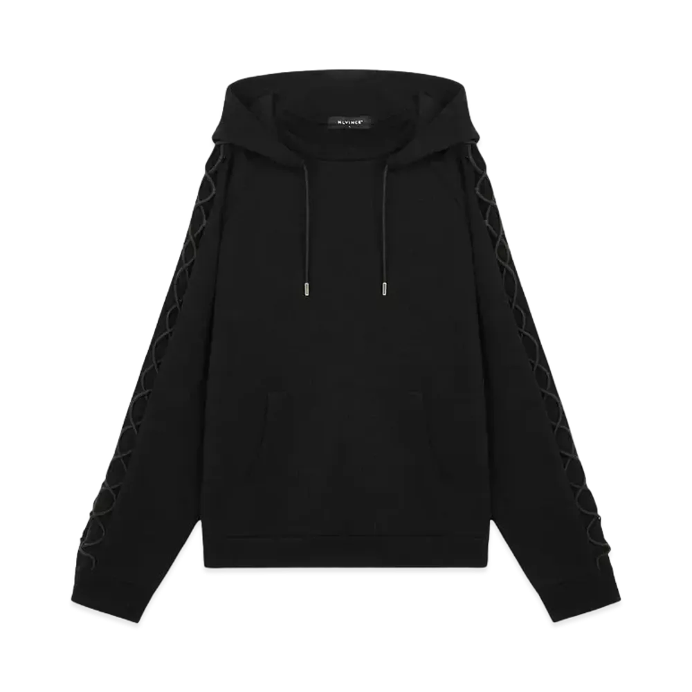 MLVINCE HEAVYWEIGHT OVERSIZED DRESS SLEEVE HOODY "BLACK"