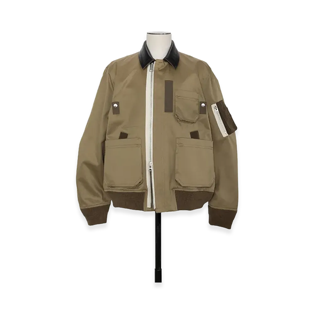 sacai Cotton Chino Blouson "Dark Beige"