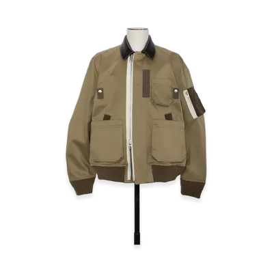 sacai Cotton Chino Blouson "Dark Beige"