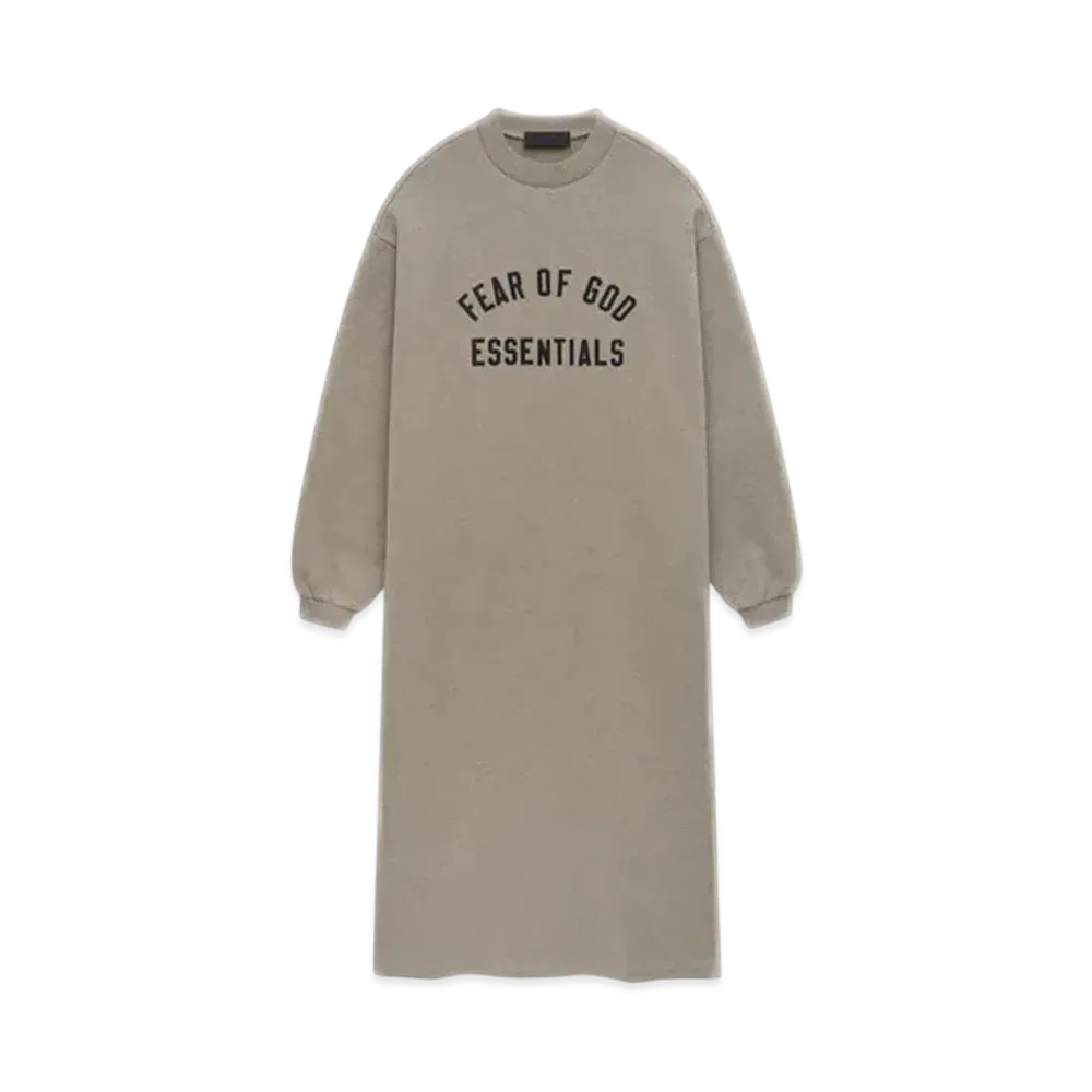 FEAR OF GOD Essentials Women's Fleece Crewneck Dress "Heather Gray"