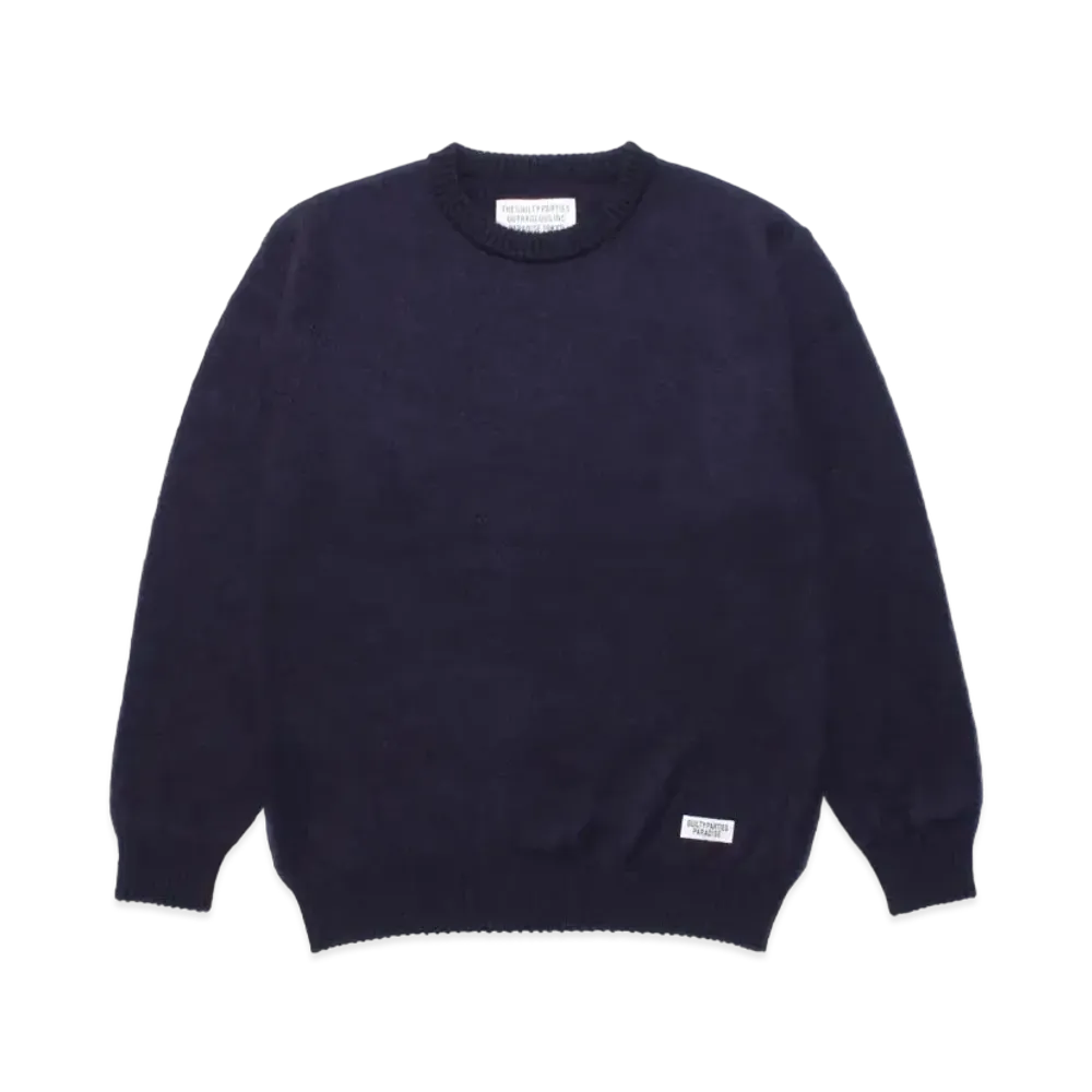 WACKO MARIA MOHAIR KNIT SWEATER "Navy"