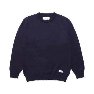 WACKO MARIA MOHAIR KNIT SWEATER "Navy"